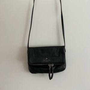Kate spade black classic leather cross body